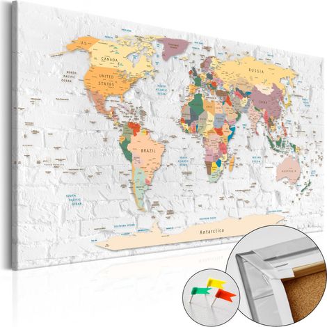 Tableau en Liège "Carte du Monde - World's Walls" 40 x 60 cm (1/2)