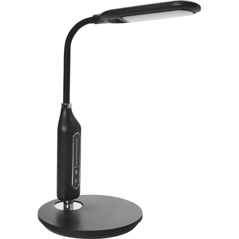 LED Schreibtischlampe CYGNUS mit Dimmer Metall Schwarz