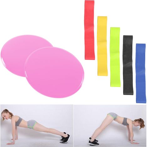 Disques de glisse d'entraînement rose pour exercices à la maison et fitness (1/5)