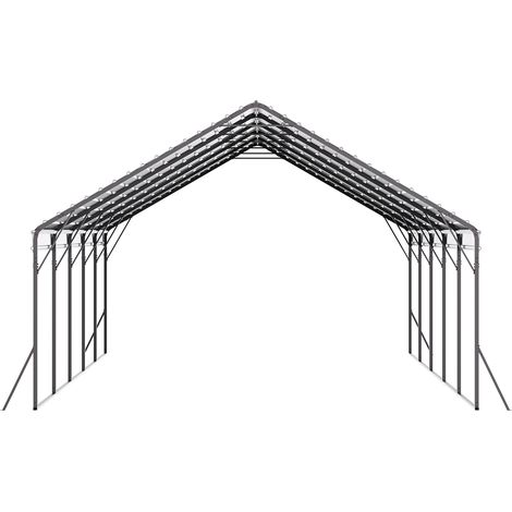 Mophorn Carport 5,8x7,45x3,77 m, Lagerzelt mit robustem Rahmen und Dach, Unterstand mit abnehmbaren Seitenwänden, vielseitiges Zelt für Autos, Boote, LKWs und Traktoren