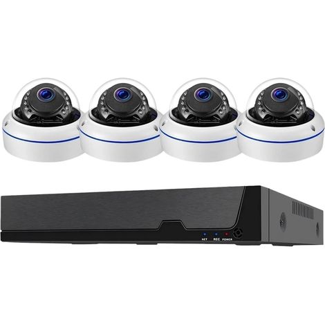 Système de caméra Audio POE de sécurité 4K 8MP, Kit de vidéosurveillance extérieure 4K POE NVR, Ensemble de caméras de vidéosurveillance IP à Domicile (1/5)