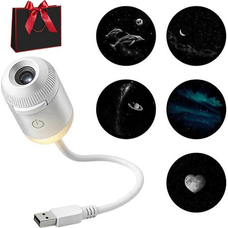 Filiyano – projecteur galaxie 2 en – Veilleuse projecteur galaxie 2 en 1, projecteur d'étoiles holographique dynamique 5D HD intelligent compatible (1/5)