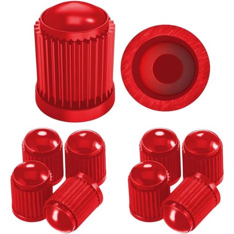 Juego de 100 tapones de válvula de plástico rojo con junta tórica de goma，bicicleta eléctrica y bicicleta de montaña (1/4)