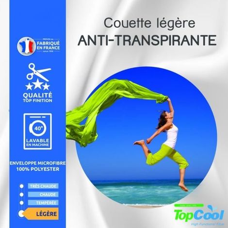 Couette - Blanc - 200 x 200 cm - Légère 200g/m² - Anti-transpirante - Chambre