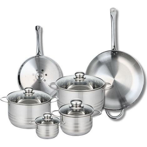 Ensemble de 2 Poêles de cuisson 24 et 32 cm et 4 faitouts 12, 16, 20 et 24 cm Elo Profi Brillant (1/5)