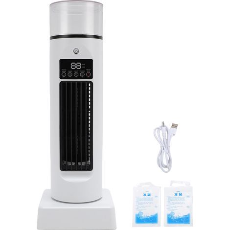 Tour de bureau ventilateur de refroidissement climatisation Portable sans brumisation de feuilles humidificateur alimenté par USB pour la maison dortoir bureau (1/5)