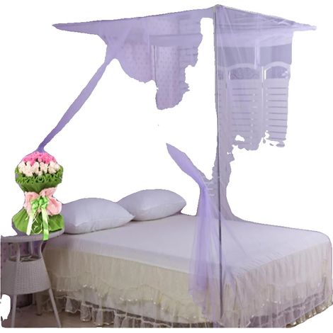 Canopy en Tulle Anti-Moustiques, Protection Contre les Insectes, Installation Facile, VIOLET (1/2)