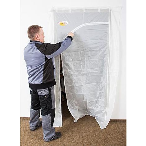 Bache porte protection poussiere 1250x2250mm, textile (1/3)