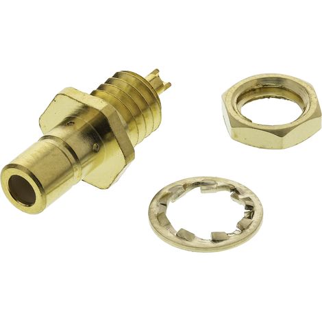 Connecteur coaxial RS PRO Mâle Droit, raccordement A souder 50O Montage panneau ( Prix pour 1 )