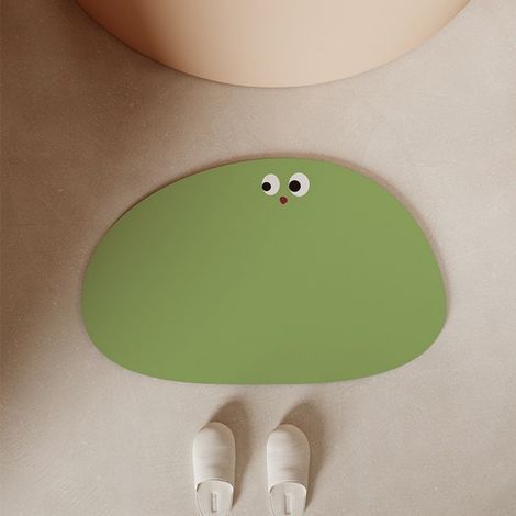 LAN Dumpling Surprise – Hellgrüne, 50 x 80 cm große, rutschfeste Matte mit Cartoon-Muster (Kieselgur) für den Heimgebrauch in Toiletten und Badezimmern, saugfähige Matte (1/5)