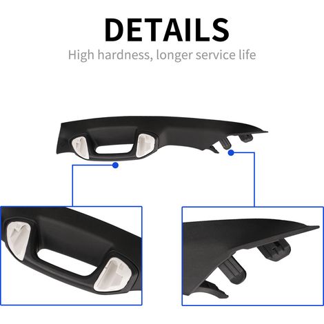 Driver's A-pillar grab handle applicable to 2016-2023 Toyota Tacoma 3rd generation black trim package. (1/4)
