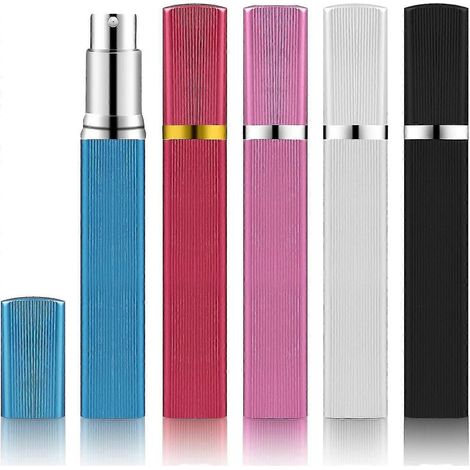 Lot de 5 flacons vaporisateurs de parfum vides et rechargeables, format mini portable de 12 ml.