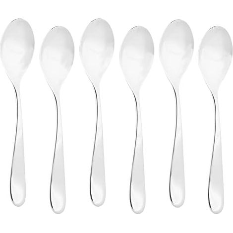 Alessi 5180/26 Nuovo Milano Cucchiaio Piatto F Point in Acciaio Lucido, Set da 6 (1/4)