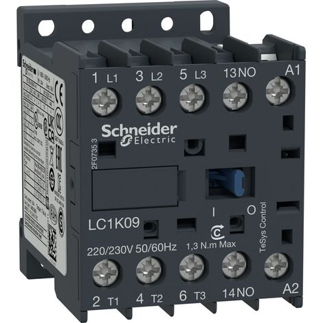 TeSys LC1K - contacteur - 3P - AC-3 440V - 9A - bobine 48Vca - LC1K0910E7 (1/4)