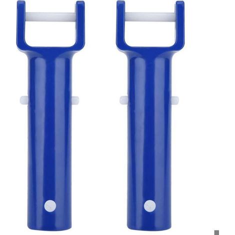 Lot de 2 Poignée de Remplacement Piscine - Articulation Fixation pour Manche Télescopique (1/5)
