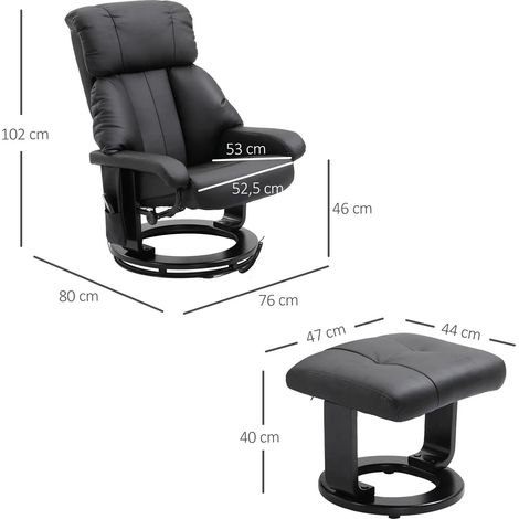 Tabouret de Massage Noir 76x80x102cm, Siège de Soins Esthétique, Repose-pieds Réglable, Coussin Inclus (1/5)
