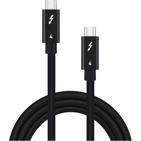 Câble Thunderbolt 4 USB-C 4 broches, 8K@60Hz, charge rapide 100W, compatible MacBook, iPad, smartphone, transfert de données 40Gbps, noir, 1m, pack de 4 (1/2)