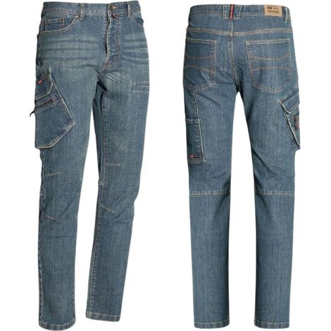 Jeans da Lavoro Stretch Multi Tasche Issa Jest Blu L