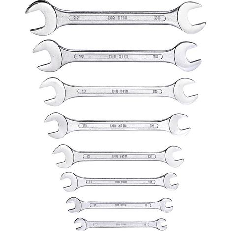 kwb 470390  Doppel-Maulschlüssel-Satz  Schlüsselweite (Metrisch) 6 - 22 mm