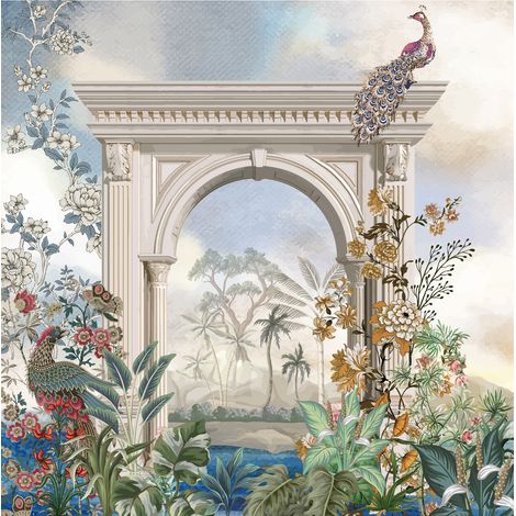 Papier peint panoramique - Jardin - 195 cm x 196 cm (1/2)