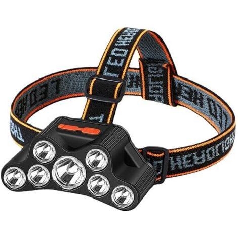 Lampe Frontale à LED, Lampe Frontale Super Lumineuse Lampe Frontale Irradiée Longue Distance pour le Cyclisme, Course (1/5)
