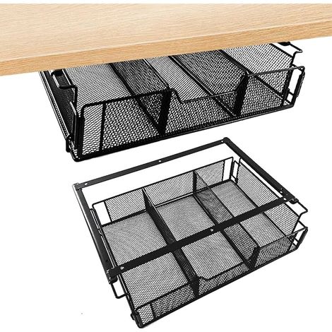 Tiroir de Bureau, Tiroir Sous Table, Tiroirs Organisateur de Bureau, Tiroir Caché, Tiroir Sous le Bureau, Boîte à Tiroirs Organisateur de Bureau, pour le Bureau, la Maison, l'école (1/5)