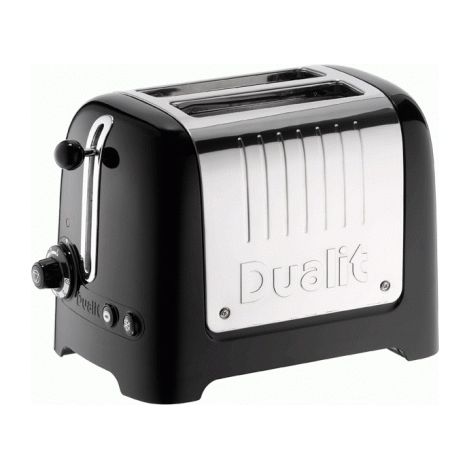 Dualit 26225SCHWARZ Lite Tostapane 2 Fessure Extra Larghe 36 mm Funzione Scongelamento Mantenimento in Caldo Peek and Pop colore Nero (1/2)