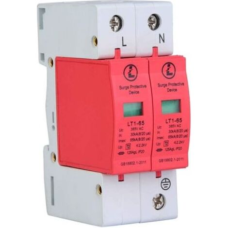 Dispositif de Protection Contre Les Surtensions Téléphonique, Parafoudre Basse Tension pour Tout Usage Domestique ou Professionnel (2P80KA) (1/5)