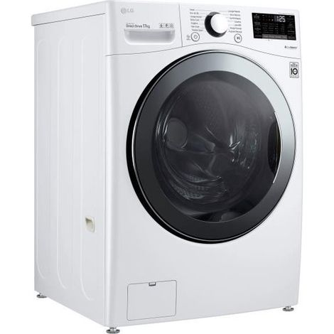 LG – Lave-linge frontal 17 kg – Vitesse d'essorage 1100 tr/min – Classe énergétique A++ – Connecté WiFi – F71P12WH