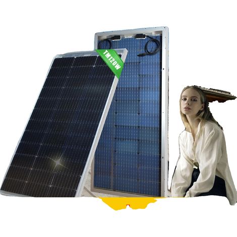 Panneau Solaire, Technologie Bifaciale, Haute Efficacité, 1PCS 120W (1/2)