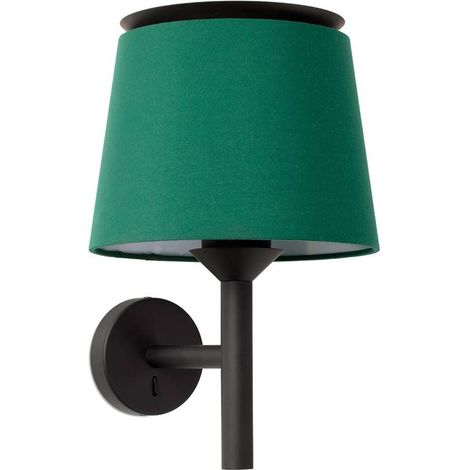 Faro SAVOY - Applique murale avec abat-jour Noir, Vert, E27 (1/4)