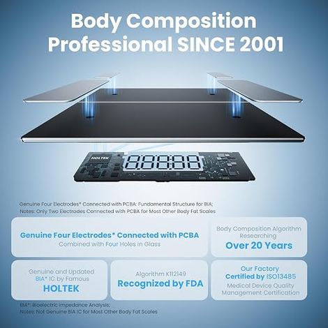 Balance Pese Personne, Pese Personnes 182kg, LED, Noir (1/4)
