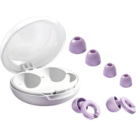 Bouchons d'oreille en silicone conçus pour petits canaux auditifs offrant une réduction du bruit de 50 dB - Parfait pour un sommeil réparateur et léger