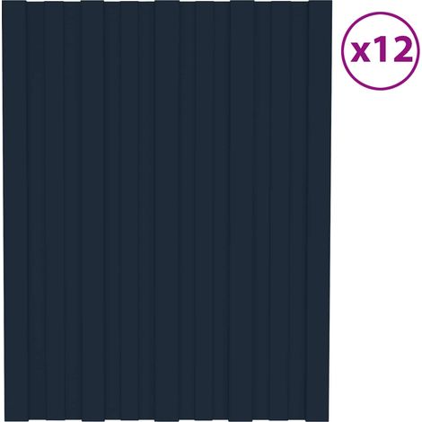 Panneau de toiture 12 pcs Anthracite 60 x 45 cm Acier galvanisé (1/5)