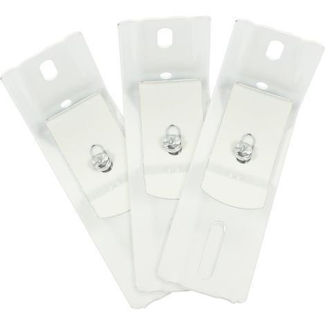 3 Paare Vertikaljalousien aus Robustem Eisen und Pom Stabile Halter für Interne Montage Befestigungswinkel mit Schlitz für Sichere Innenrahmenbefestigung (1/5)