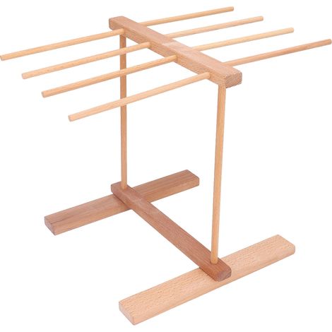 Séchoir à pâtes en bois pliable 40x22x30 cm, anti-dérapant pour cuisine (1/5)