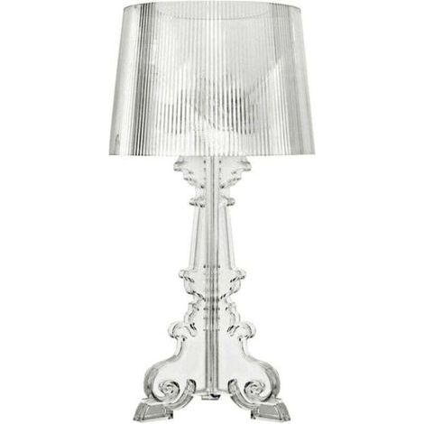 Table Lamp - Small Designer Living Room Lamp - Transparent Shade - Acrylic, Plastic (1/4)