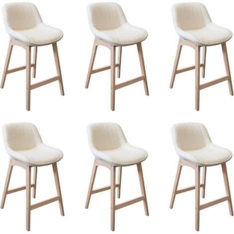 Set sedie bar/isola rovere seduta spugna MILK 65cm (1/5)