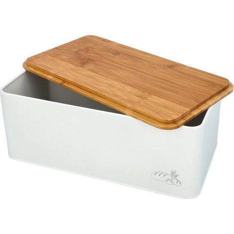 Caja de pan - BIRKMANN - Con tapa - 33 x 18 x 13 cm - Bambú (1/4)