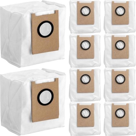 10 Pack E20 Dust Bags Compatible with Eufy 3-in-1 E20 Robot Vacuum Cleaner, 3 Liter Large Capacity Disposable Dust Bags, Suitable for Household Robot Vacuums (1/5)