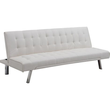 Divano letto clic clac in similpelle Bianco - GUILLAUME