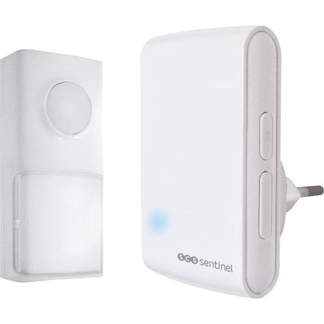 SCS SENTINEL, Campanello con presa da inserire senza fili senza batterie, EcoBell 100, CSF0078