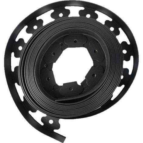 Bordure de jardin flexible noir - 5 cm x 10 mètres avec 30 piquets d'ancrage