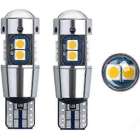 2/1 Ampoule LED W5W T10 Canbus sans erreur 3030 10SMD 5W5 pour clignotant latéral, blanc ultra brillant (1/5)
