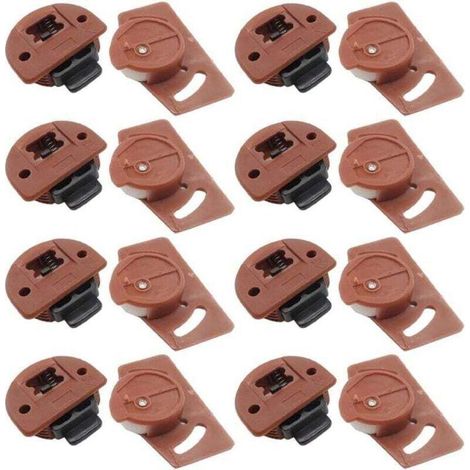 Lot de 8 paires de roulettes silencieuses pour portes coulissantes et armoires (1/4)