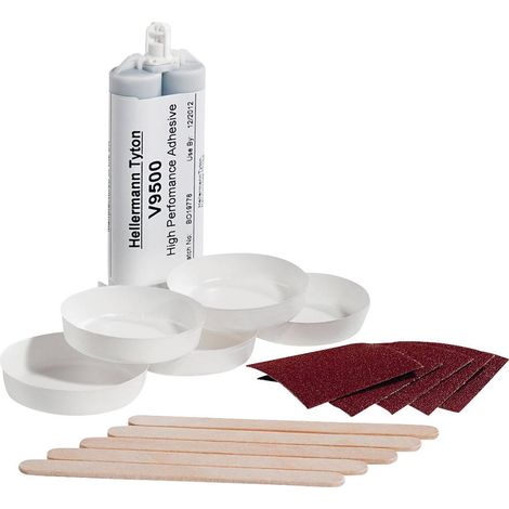HellermannTyton 627-95001 Colle à deux composants pour gaines thermorétractables et pièces moulées n