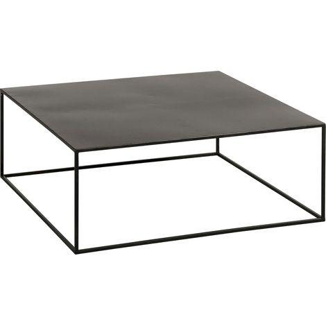 Table basse carrée métal noir bookar - Noir (1/4)