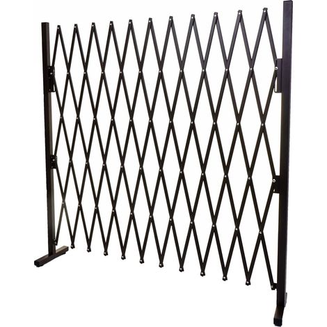 [NON UTILIZZATO] Recinto traliccio a fisarmonica estensibile HHG-930 alluminio marrone, altezza 153cm, larghezza 36-300cm (1/5)