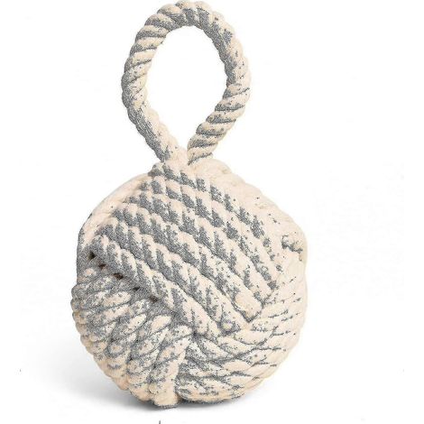 Butée de porte lestée en corde nautique avec nœud, cale antidérapante et robuste pour parquets intérieurs et extérieurs (1/4)