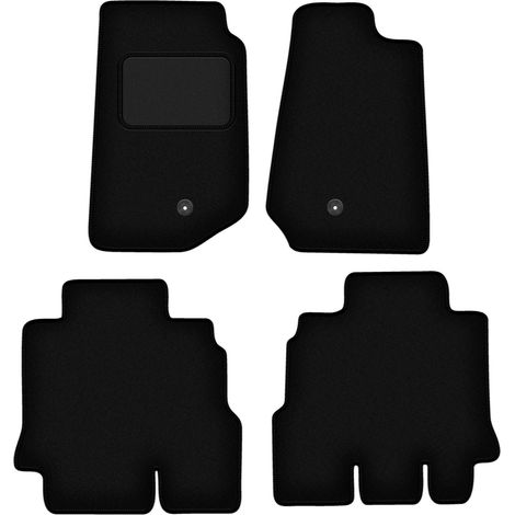 Alfombrillas de terciopelo negro para Jeep Wrangler III JK todoterreno (2006-2017) (1/5)